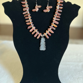 Peach Quartz Necklace