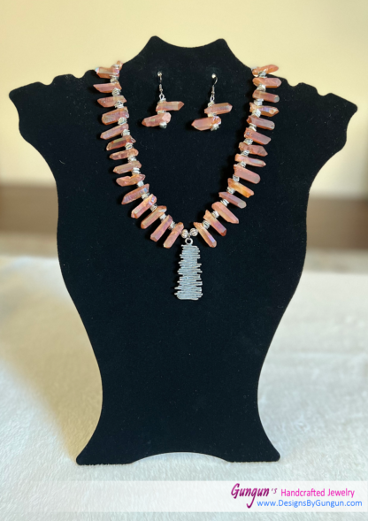 Peach Quartz Necklace