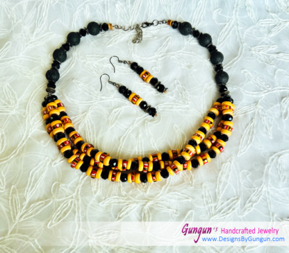 Krobo Lava Necklace