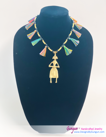 Dokra Pendant Necklace Set