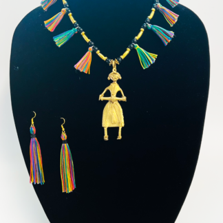 Dokra Pendant Necklace Set