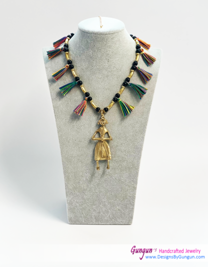 Dokra Pendant Necklace Set