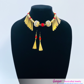 Brass Danglers Necklace Set