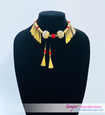 Brass Danglers Necklace Set